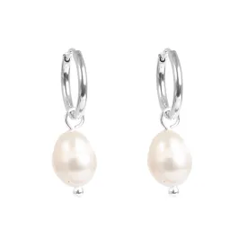 1047-0014 Pure Steel Pearl Earring