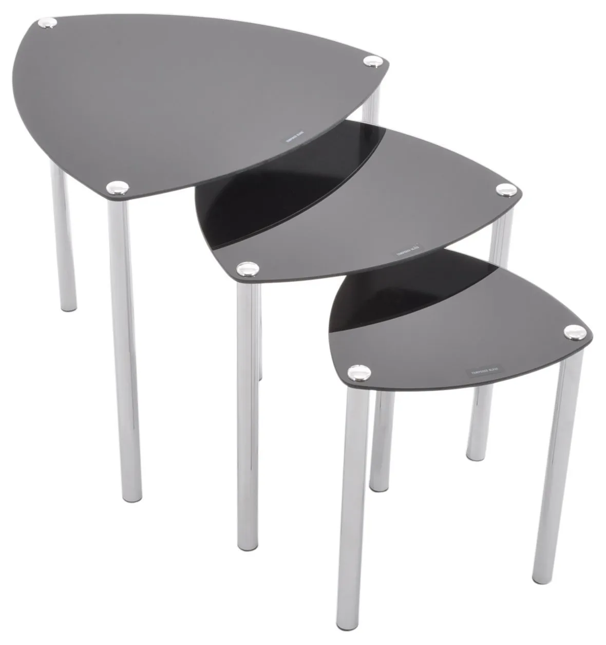 Arena Set of 3 Nesting Tables-Black