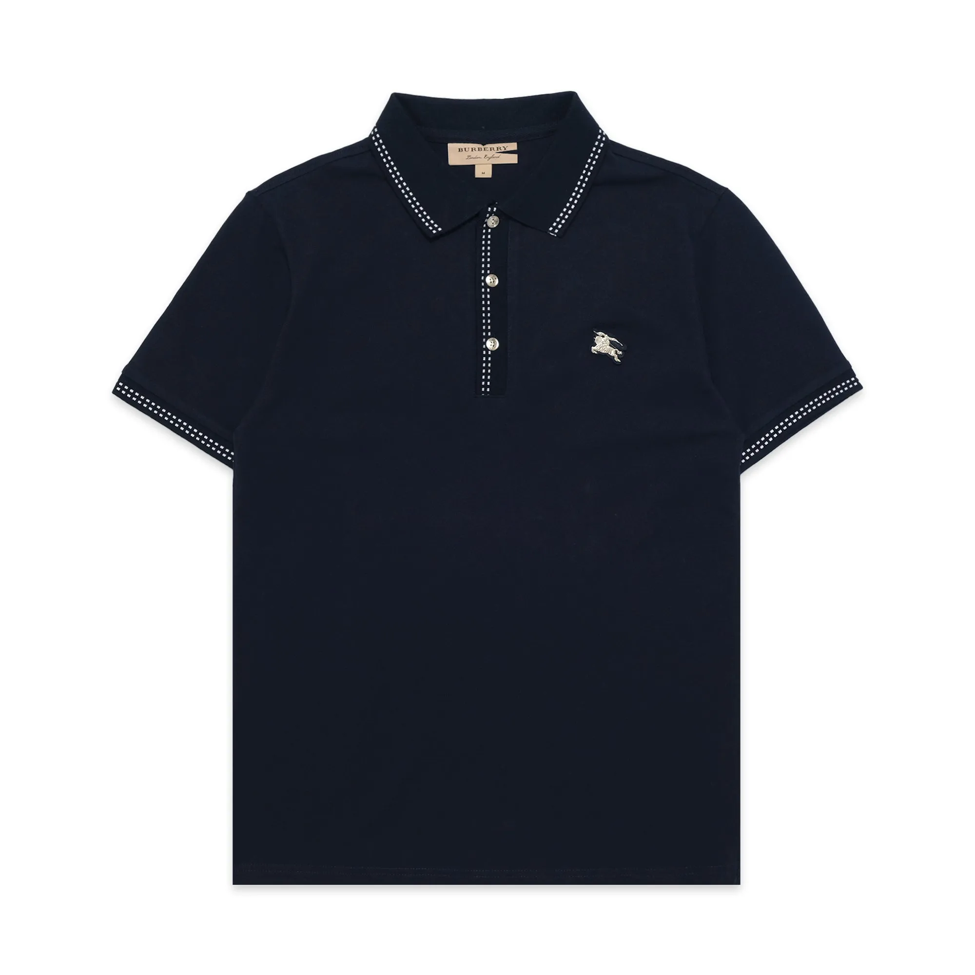 BRBRY Metal Knight Logo Pique Polo Shirt