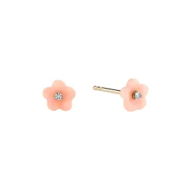 Diamond Blossom Peruvian Opal Studs