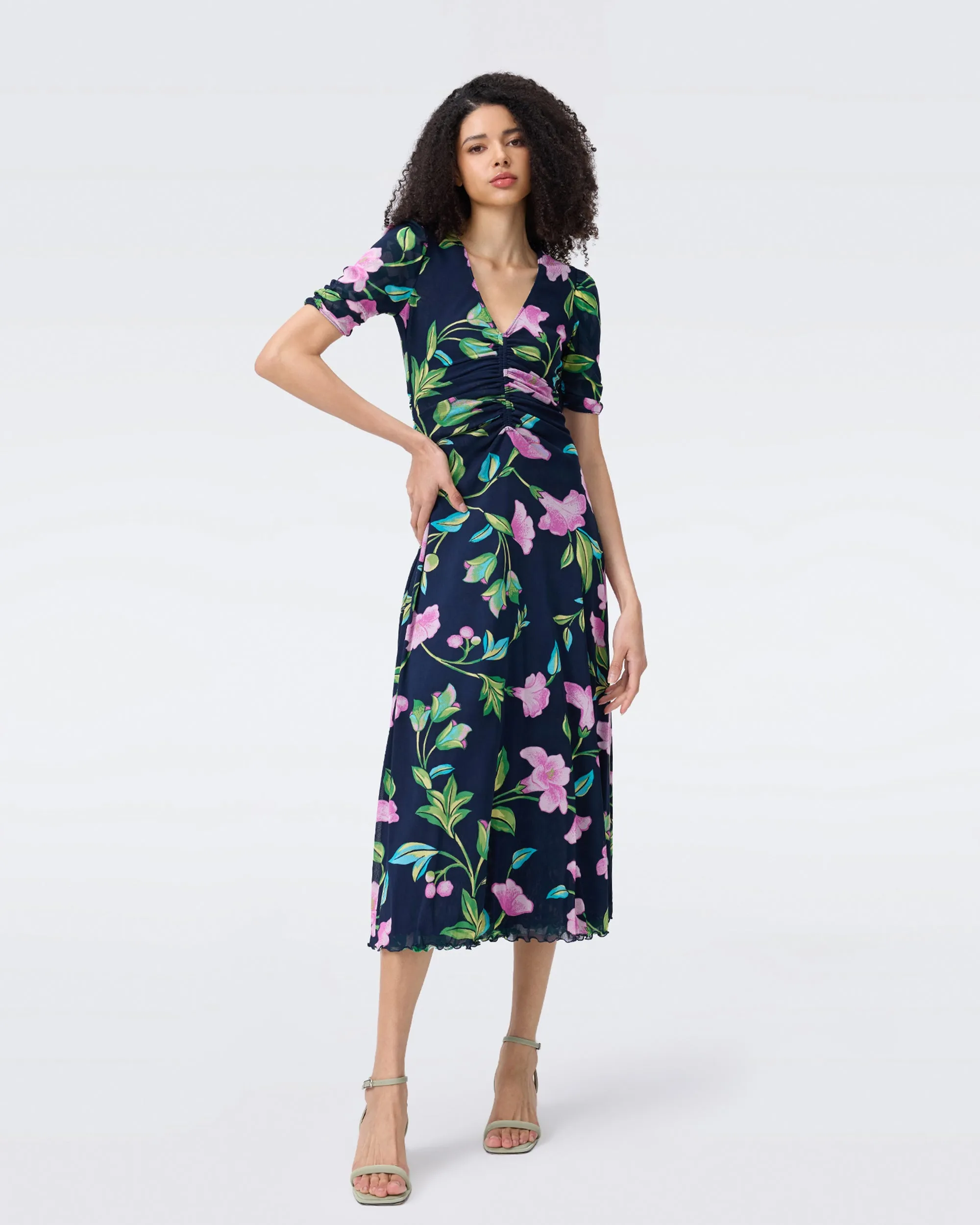 DVF KOREN REVERSIBLE MIDI DRESS