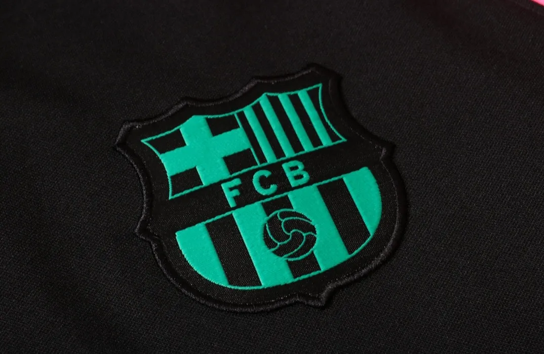 FC Barcelona Black and Turquoise x Pink Tracksuit
