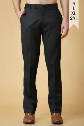 Forest Black Formal Stretch Trousers