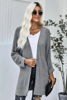 Gray Knit Cardigan