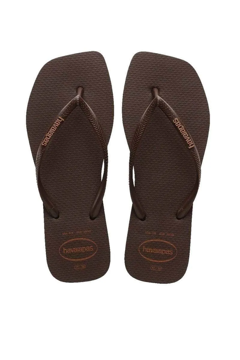 Havaiana Jandal Slim Square Logo Pop-Up 0727 Dark Brown