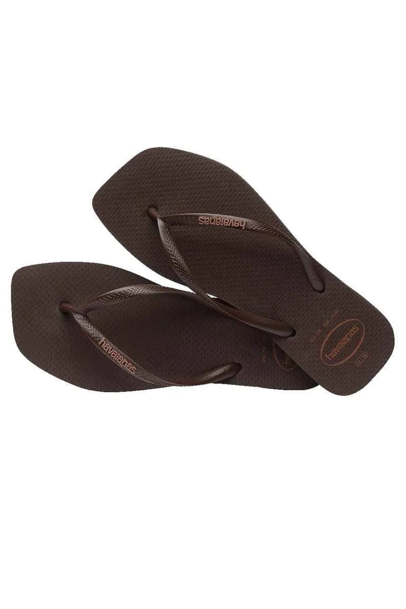 Havaiana Jandal Slim Square Logo Pop-Up 0727 Dark Brown