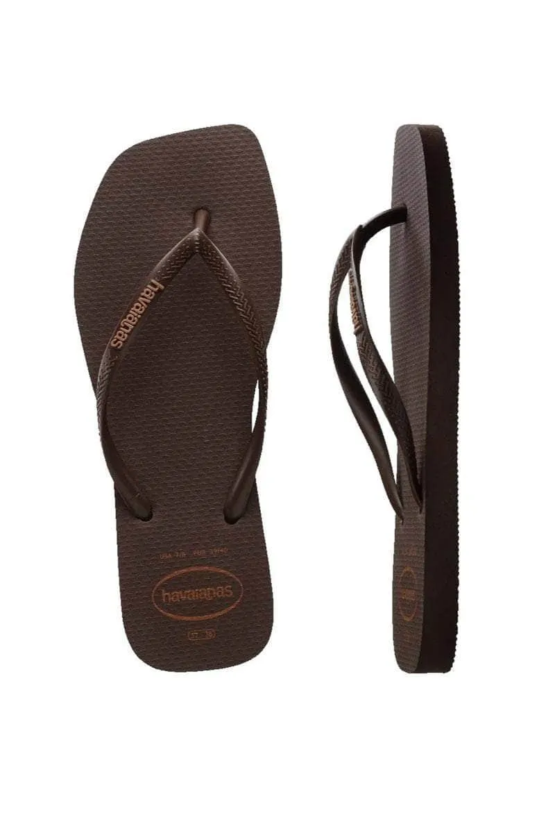 Havaiana Jandal Slim Square Logo Pop-Up 0727 Dark Brown