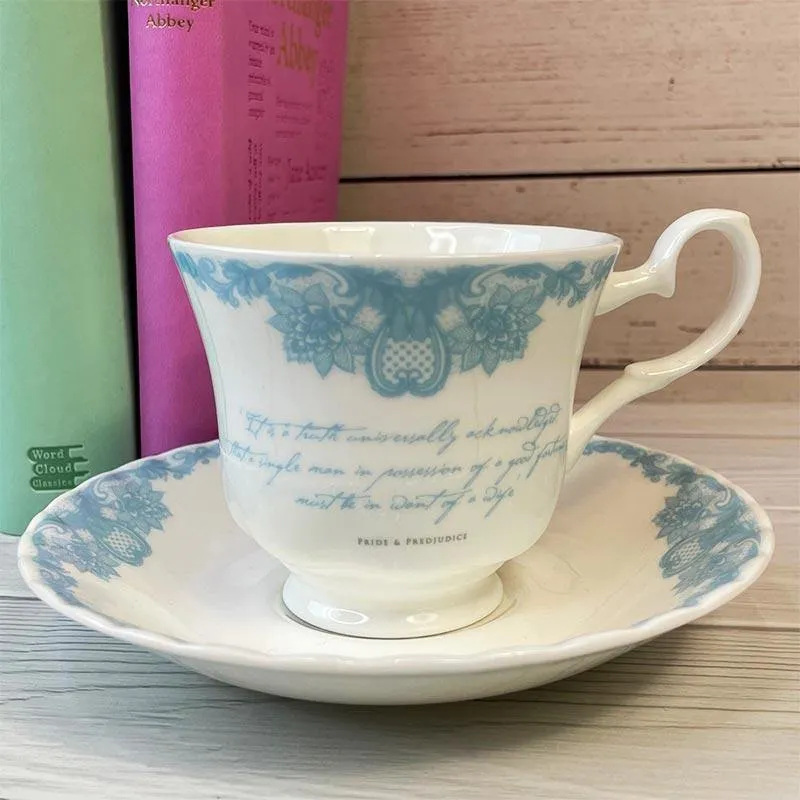 Jane Austen Pride and Prejudice Bone China Teacup And Saucer