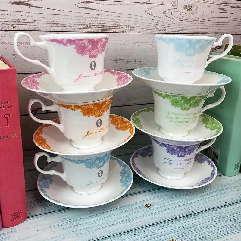 Jane Austen Pride and Prejudice Bone China Teacup And Saucer