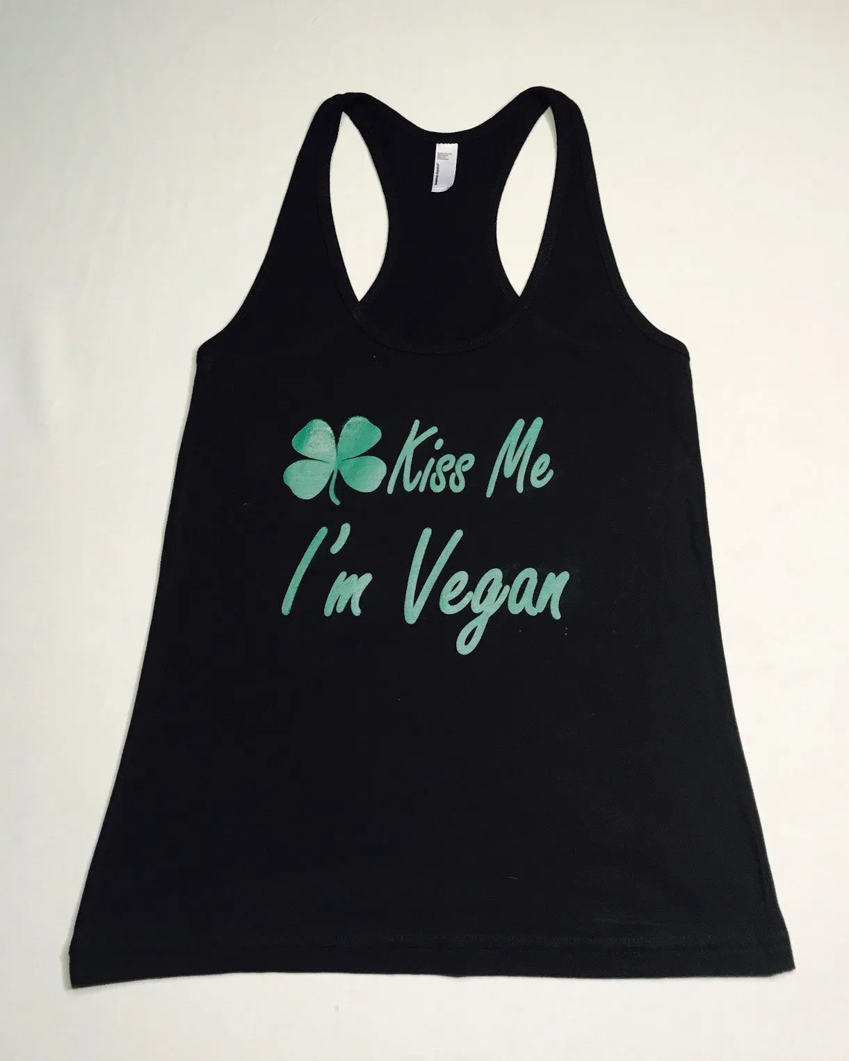 Kiss Me I'm Vegan Womens Racerback Tank