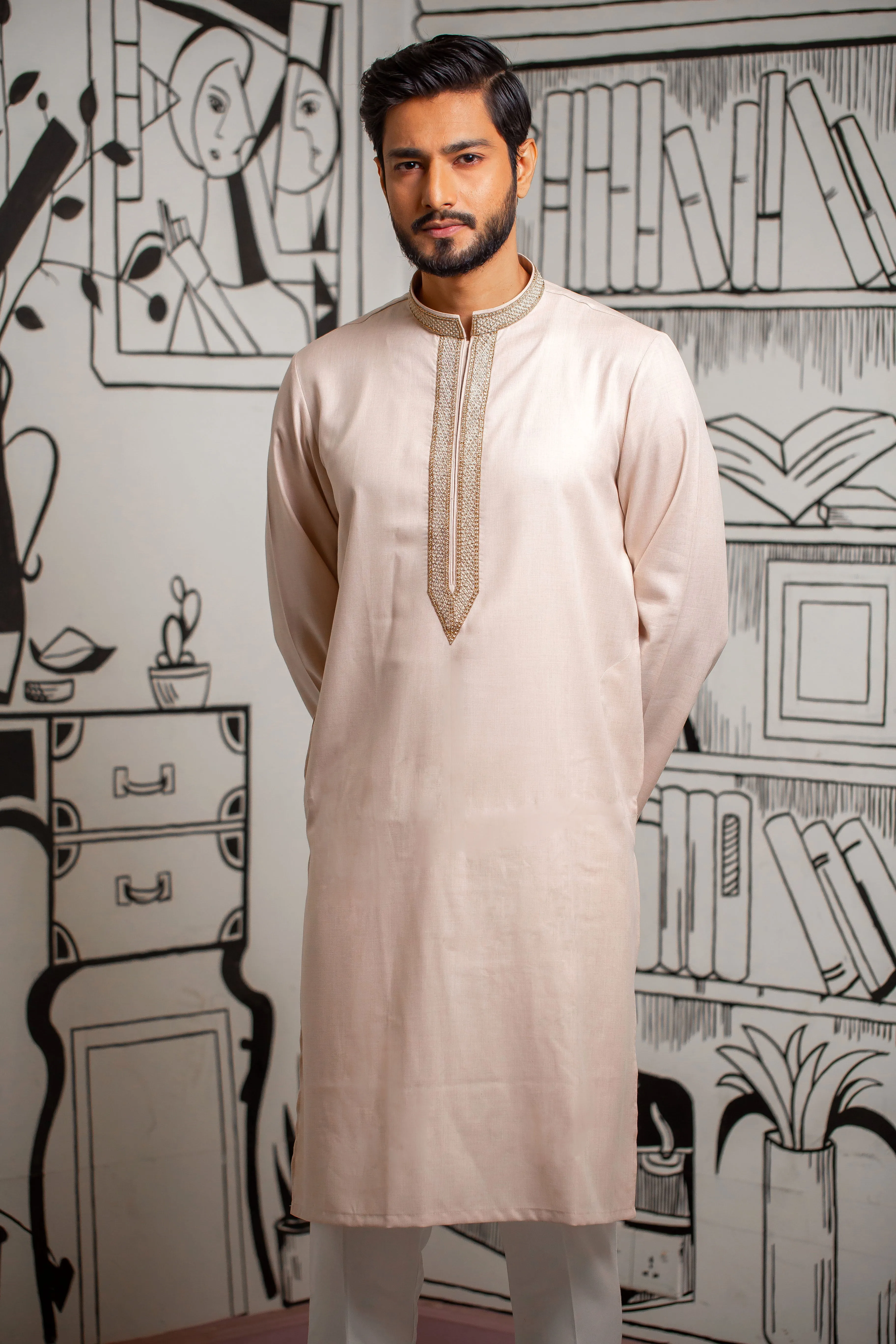 Mens Exclusive Karchupi Handwork Panjabi