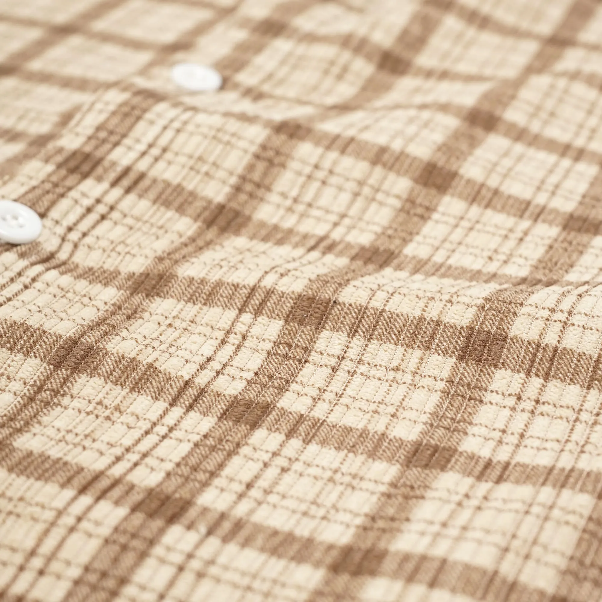 SHN Plaid Corduroy Long Sleeve Shirt