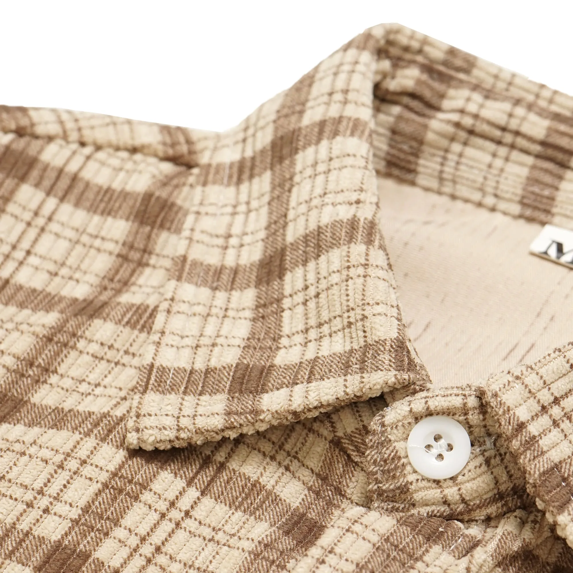 SHN Plaid Corduroy Long Sleeve Shirt