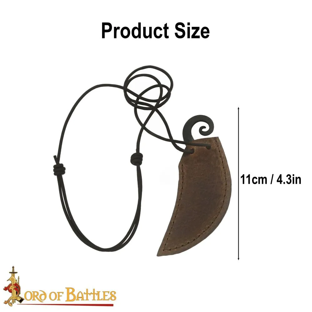 Small Viking Forged Knife with Scabbard
